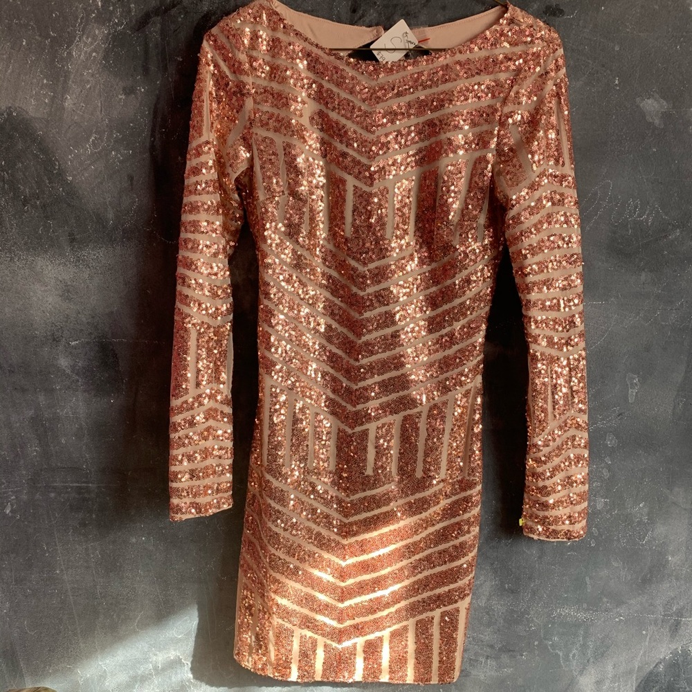 L’atiste Rose Gold Sequin Dress